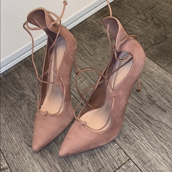 blush colored pumps
